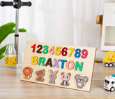 Wooden Name Puzzle Toy  - personalised Montessori gift.